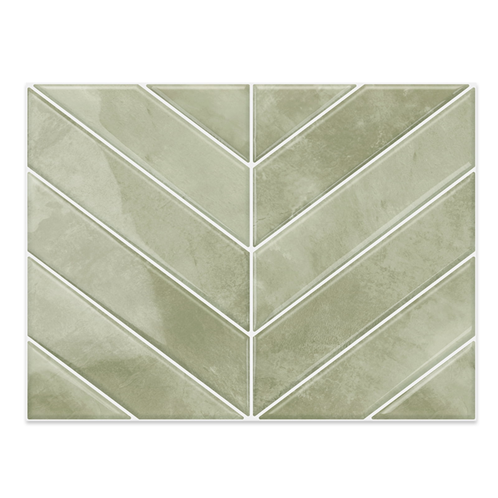 DEWOO 10 Sheets Thicker Herringbone Peel and Stick Backsplash, 11.5”×9” Stick on Wall Tiles, Self Adhesive Tile Sticker for Kitchen Backsplash and Bathroom, Beige Gray