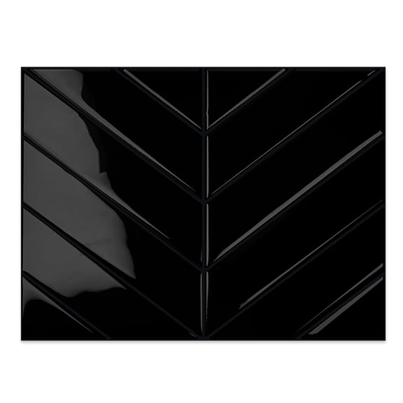 DEWOO 10 Sheets Thicker Herringbone Peel and Stick Backsplash, 11.5”×9” Stick on Wall Tiles, Self Adhesive Tile Sticker for Kitchen Backsplash and Bathroom, Black