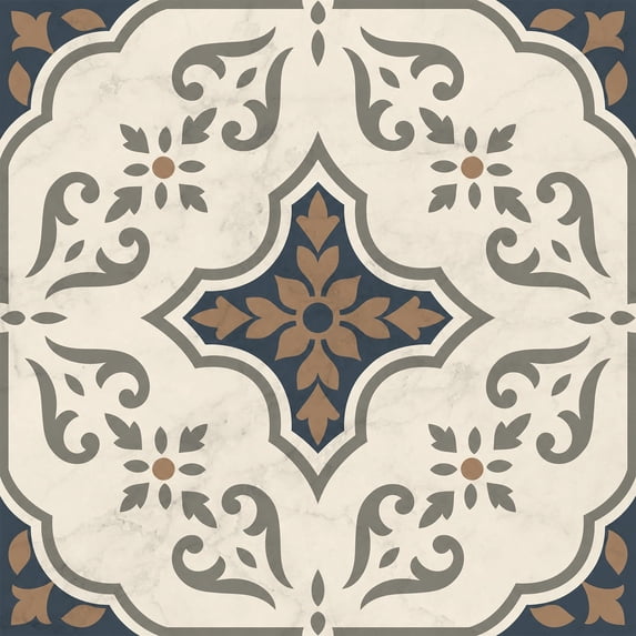DEWOO 12''x12'' Peel and Stick Kitchen Backsplash Tiles Floral Cute Contact Paper Vintage Village Country Cottage Wallpaper Farmhouse Renter Friendly Geometry Heat & Water Resistant Kitchen Bedroom