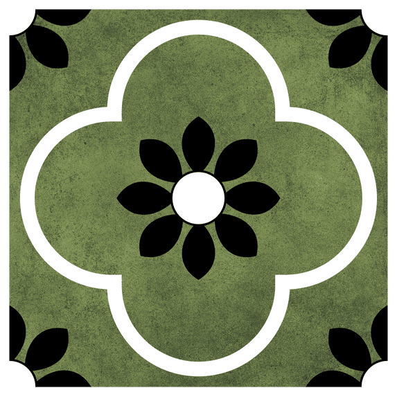 DEWOO Peel and Stick Floor Tile, Peel and Stick Flooring Self Adhesive, Waterproof Vinyl Flooring Suitable for Bathroom, Kitchen, Green(12 x 12 In, 10PCS)