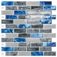 thumbnail image 1 of DEWOO Blue Peel and Stick Tile Backsplash, 3D Adhesive Peel and Stick Tile Backsplash for Kitchen, Bathroom, Wall Tile, 10-Sheet (12"x 12"), 1 of 9