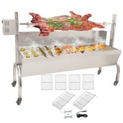 DEWOSEN 51" Rotisserie Grill Roaster 132LBS 50W Motor Pig Rotisserie with Windscreen Outdoor BBQ