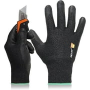 DEX FIT CRU553 Prime Black Level 5 Cut Resistant Gloves Power Grip, Durable Foam, Large - 1 Pair