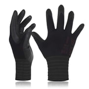 DEX FIT FN330 Black Nitrile Coated Work Gloves, Firm Grip, Durable, Large - 3 Pairs
