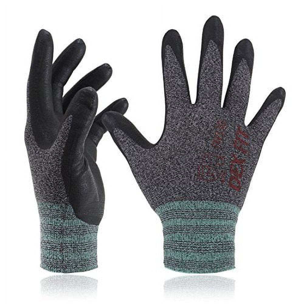 ANDANDA 12 Pairs Work Gloves, Smart Touch, 3D Comfort Stretch Fit, Nitrile  Coated Work Gloves with Grip, Seamless Knit Nylon Work Gloves Men Suitable