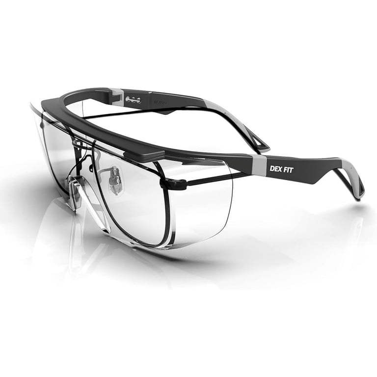 ANSI Z87.1 Safety Glasses - Anti Fog, Clear Polycarbonate Lenses, Adjustable Fit For Work & Sports