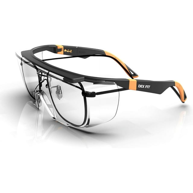 DEX FIT SG210 Safety Glasses OTG, Z87 Eye Protection, UV, Scratch & Fog