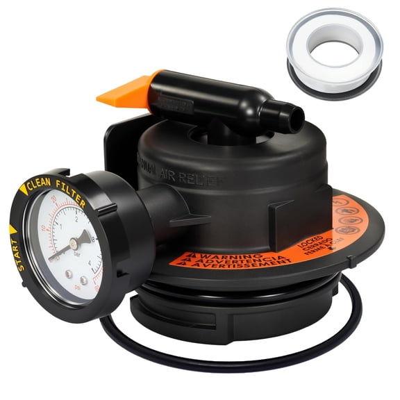 DEX2420MAR2 Manual Air Relief Assembly, 2420MAR2 Air Relief Valve, Compatible with DE and Cartridge Pool Filter, Fits ProGrid DE, SwimClear, SwimClear Cartridge, and DEP Filter Models such as DE4820
