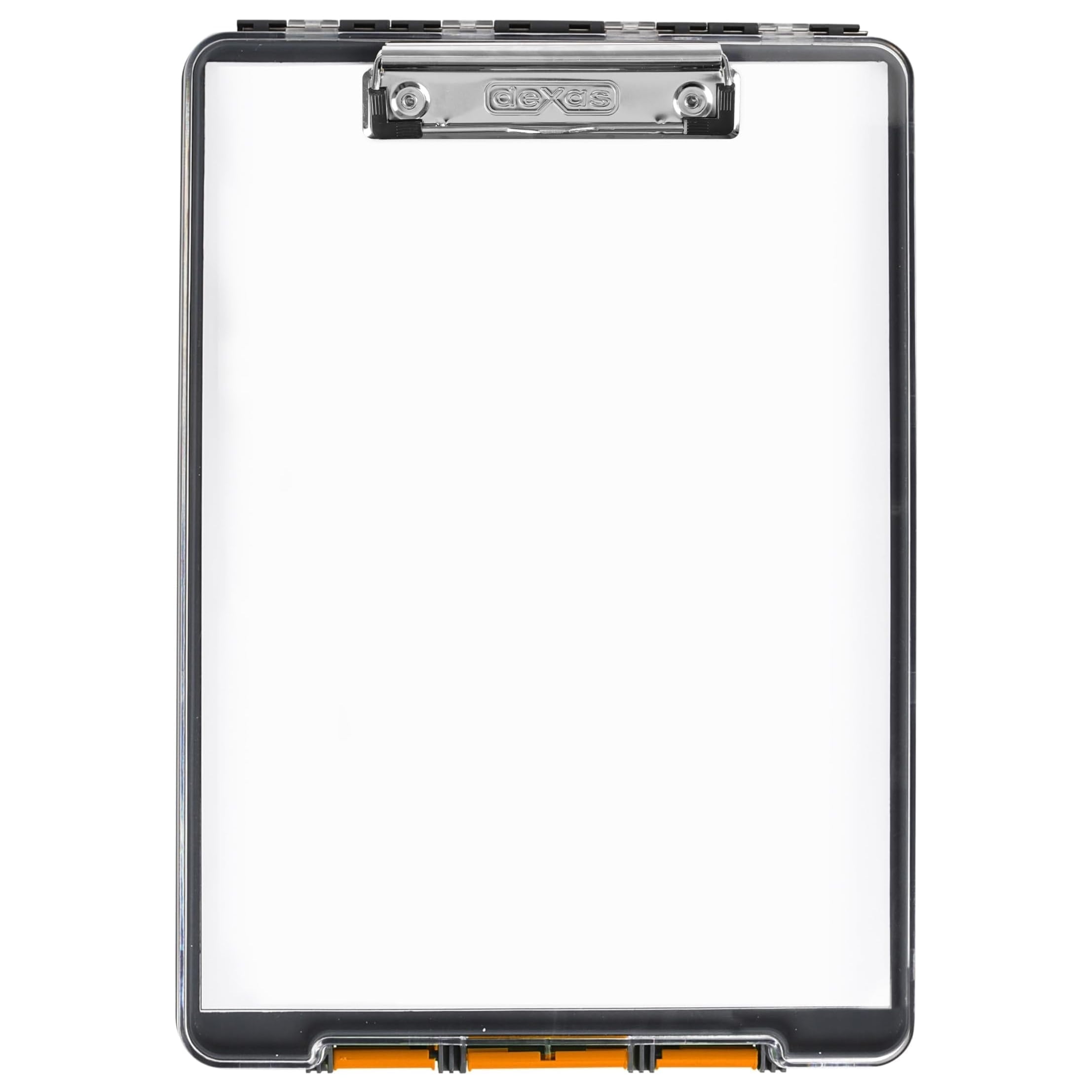 Dexas Clearview Clipcase Clipboard, 13.75 X 9.5 in, Orange