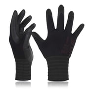 DEXFIT FN330 Black Multipurpose Nitrile Coated Work Gloves Firm Grip, Durable, Small - 3 Pairs