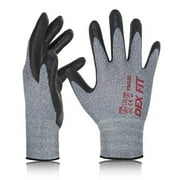 DEXFIT FN330 Grey Multipurpose Nitrile Coated Work Gloves (Firm Grip, Durable, X-Large) - 12 Pairs