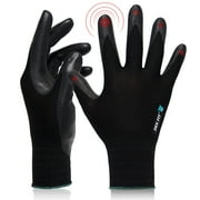 DEXFIT FN331 Black Work Gloves Nitrile-Coated, Small - 3 Pairs