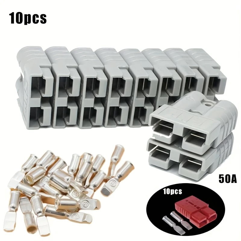 Wire Disconnect Plug DEXIMRO 10 Pcs 10-12 Gauge Battery Quick Connector 50 Amp Battery Quick ...