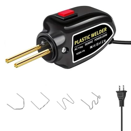DEXIMRO 100W Portable Plastic Welder 200PCS Hot Staples Plastic Welding Kit, Hot Stapler Welder Gun Welding Rods Kit for Car Bumper Repair Crack Kayak