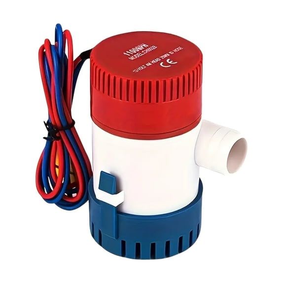 DEXIMRO 1100gph Bilge Pump Electric 12V Submersible Marine Water Pump Accessories Marin Boat, Non- Automatic Bilge Pump for Boats, Ponds, Pools, Spas Silent, Boat Caravan RV, Low Noise