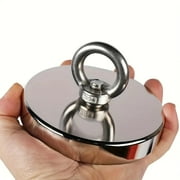 DEXIMRO 1PCS Super Strong Neodymium Fishing Magnets, 500 lbs(227 KG) Pulling Force Rare Earth Magnet with Countersunk Hole Eyebolt for Retrieving in River and Magnetic Fishing,Diameter 2.36 inch