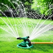 DEXIMRO 1pc Automatic Rotating Sprinkler for Lawn Garden Irrigation Durable Disc Base Easy Installation Water Saving Performance for Garden Watering Road Maintenance