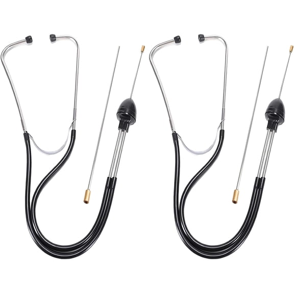 DEXIMRO 2 Pack Mechanic Stethoscope, Automotive Engine Diagnostic Tool, Car Engine Sensitive Hearing Tool, Automotive Stethoscope Kit with Extended Handle for Cars, Motorcycles and Trucks