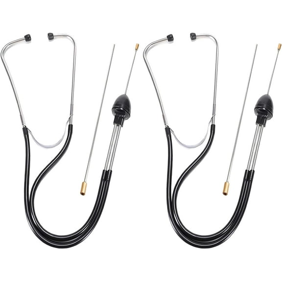 DEXIMRO 2 Pack Mechanic Stethoscope, Automotive Engine Diagnostic Tool, Car Engine Sensitive Hearing Tool, Automotive Stethoscope Kit with Extended Handle for Cars, Motorcycles and Trucks