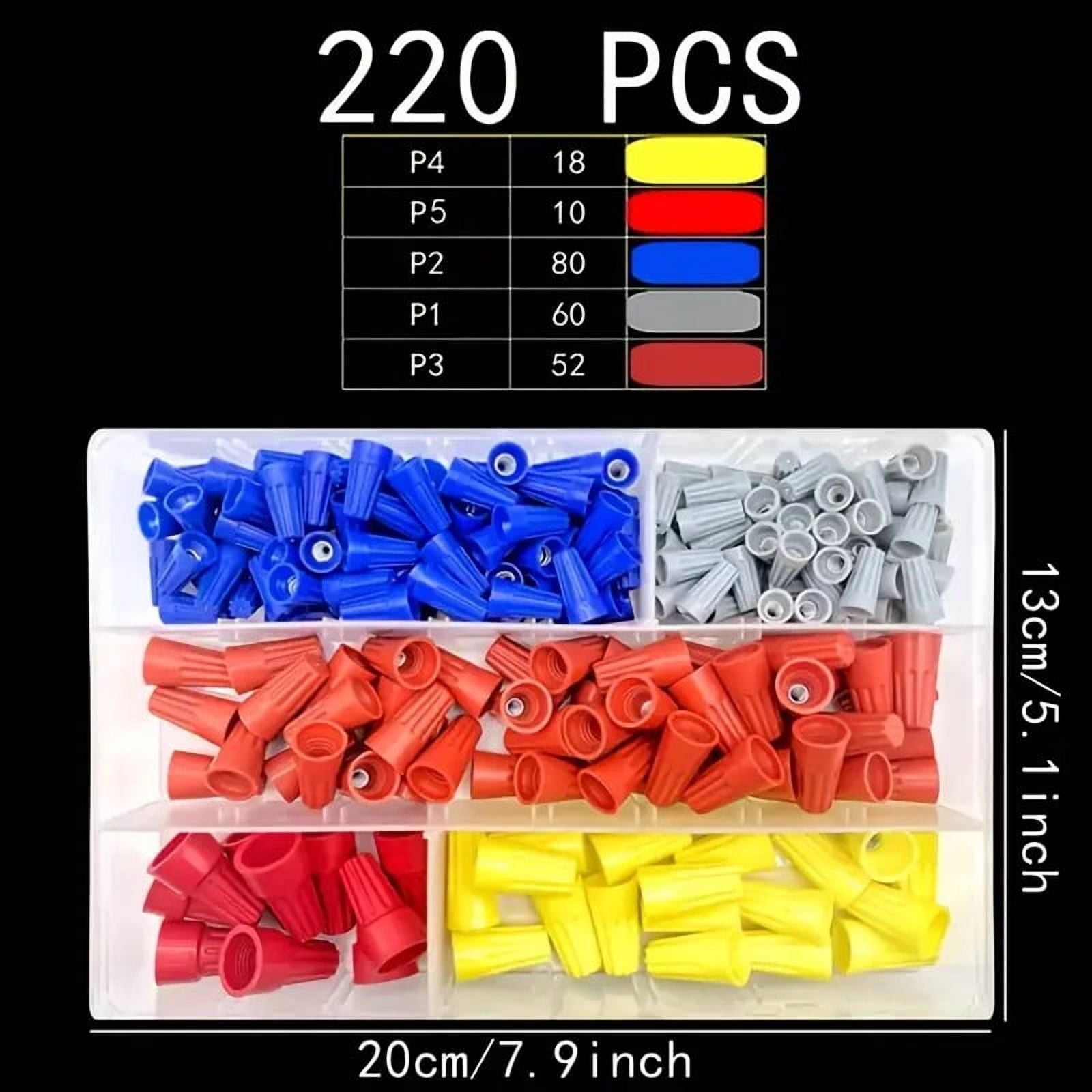 Connector Plug Insert DEXIMRO 220 PCS Wire Connectors, Insulating Insert Twist Electrical ...