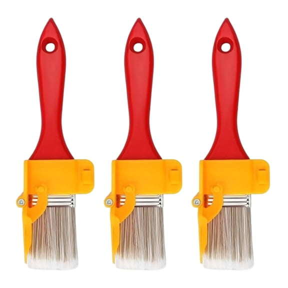 DEXIMRO 3 Pcs Trimming Tool,Edging Color Separation Paint Brush Handheld Paint Edger Tool Ideal for Indoor and Outdoor Use on Walls and Ceilings(Yellow)