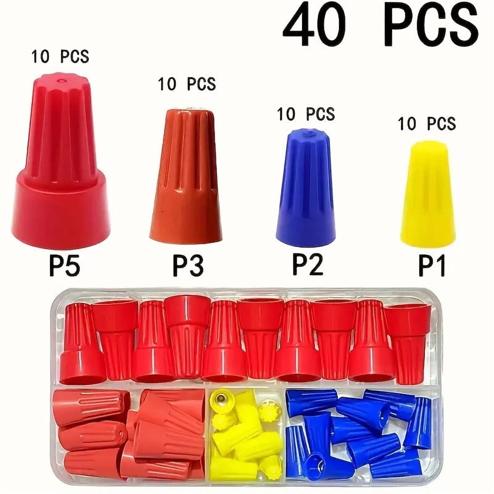 Connector Plug Insert DEXIMRO 40 PCS Wire Connectors, Insulating Insert Twist Electrical Wire ...