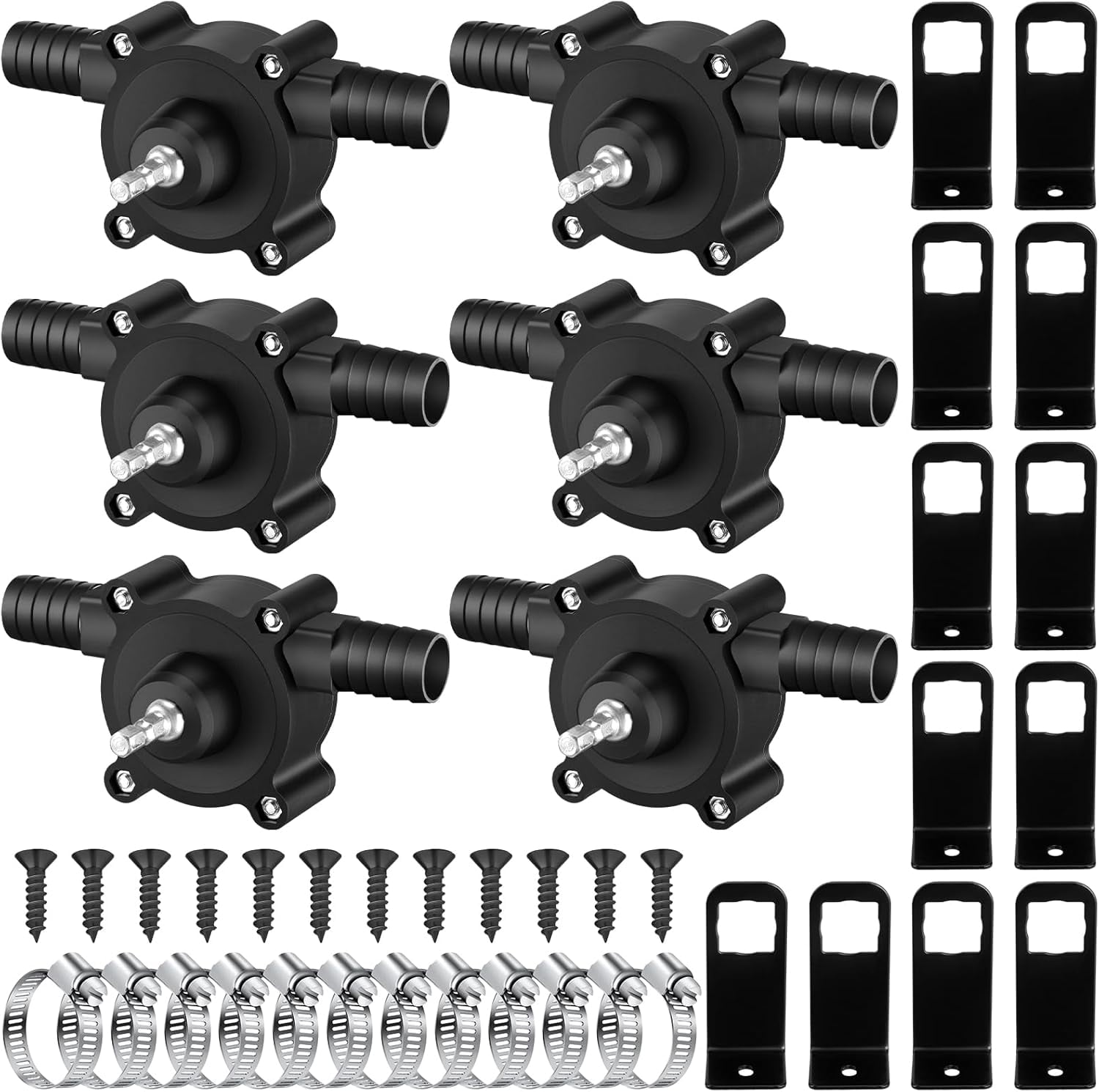 DEXIMRO 6 Pack Mini Electric Drill Pump Portable Hand Drill Powered ...