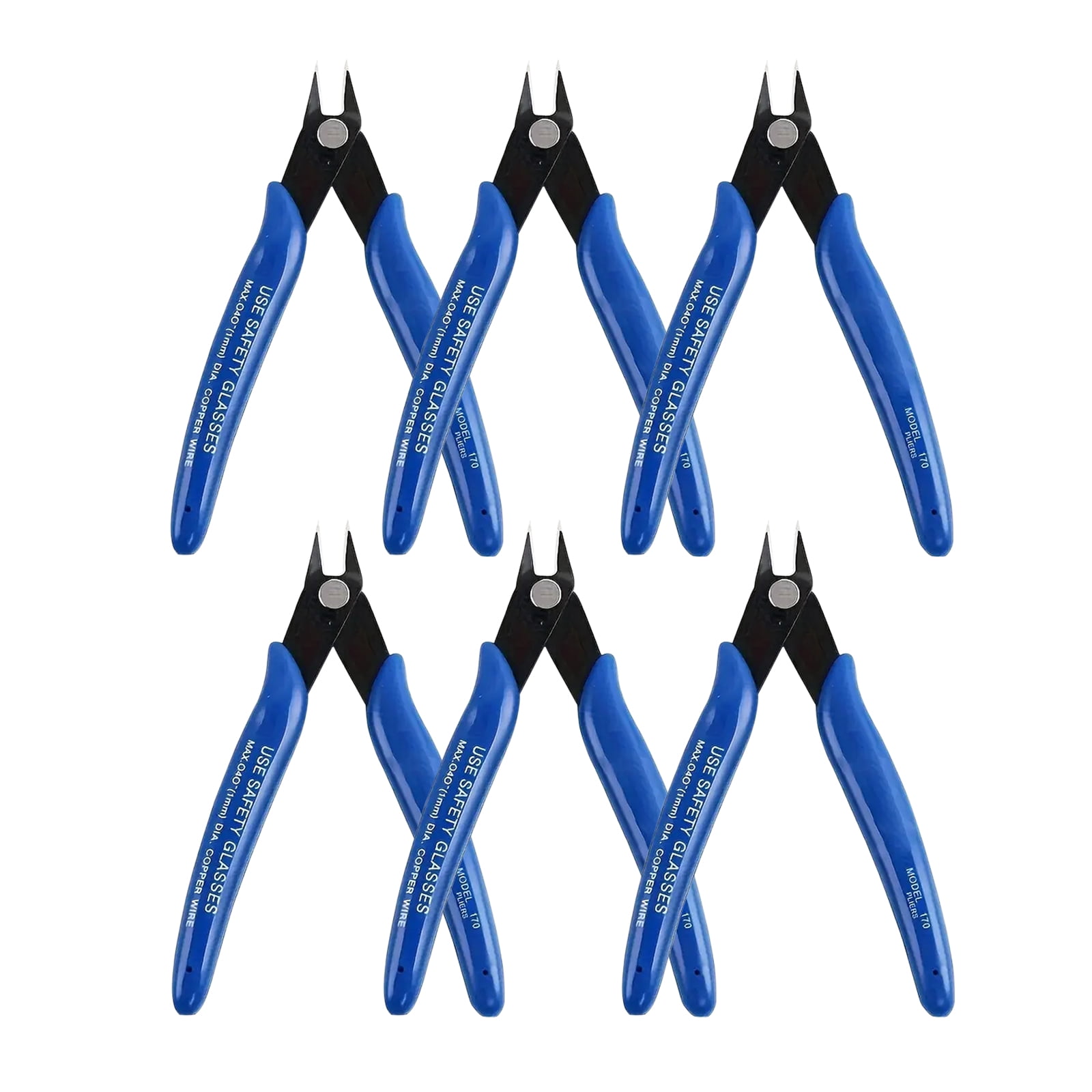 Cutter 6 Inch DEXIMRO 6 Pack Wire Cutters, 6 Inch Precision Flush Cutters, Spring ...