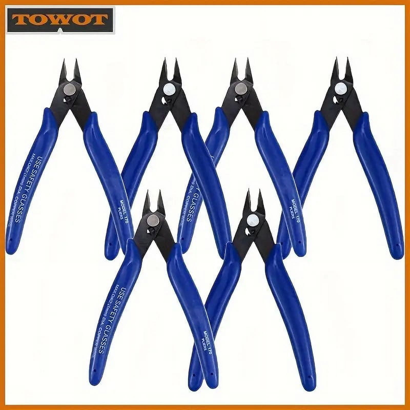DEXIMRO 6 Pack Wire Cutters, 6 Inch Precision Flush Cutters, Spring ...