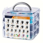 DEXIMRO 680PCS Car Door Trim Panel Clips Kit, Car Retainer Clips Auto Push Pin Rivets Set - 32 Most Popular Sizes and 1 Pcs Fastener Remover Remover for Car