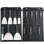 DEXIMRO 7 PCS Drywall Paint Scraper Tools with Storage Bag, Drywall Putty Knife Set,Stainless Steel Spackling Taping Knife Tool for Repairing,Removing Wallpaper,Applying Putty,Mud, Plaster Scraping