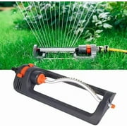 DEXIMRO Automatic Oscillating Lawn Sprinkler, 19 Hole, 4 Modes, Black ABS, Adjustable Water Sprinkler Watering Device for Lawn, Garden, Agricultural Irrigation