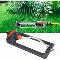 DEXIMRO Automatic Oscillating Lawn Sprinkler, 19 Hole, 4 Modes, Black ABS, Adjustable Water Sprinkler Watering Device for Lawn, Garden, Agricultural Irrigation