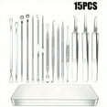 thumbnail image 1 of DEXIMRO Blackhead Remover Pimple Comedone Extractor Tool Best Acne Removal Kit - Treatment for Blemish, Whitehead Popping, Zit Removing for Nose Face Skin with Case (Sliver, 15 Piece Set), 1 of 11