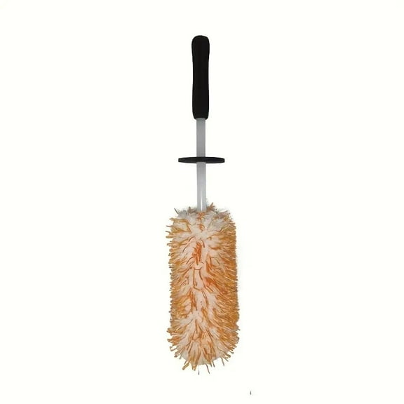 DEXIMRO Car Cleaning Brush Rim Brush Wheel Cleaning Brush, Metal Free Soft Synthetic Wool Car Cleaning Brush, Highly Water Absorption Wheel Brush (Rim Brush Orange)