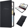 thumbnail image 1 of DEXIMRO Car Registration Insurance Holder, Leather Glove Box License Wallet Case with Magnetic Shut, Automotive Paperwork Document Organizer Card Holder for Women, Car Accessories (Black), 1 of 11