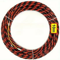 DEXIMRO Electrical Wire Threader Flat Head Electrician Threading Device Manual Cable Guide Puller Cable Ties for Telecommunications Electrical Wall Floor Conduits Plastic Steel (10M 32Ft)