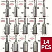 DEXIMRO Hex Shank Magnetic Power Impact Nut Driver Set |14 Piece Tool Set | Professional Grade Socket Nut Setters| Metric | Sizes 6 to 19 MM | Cr-V Steel