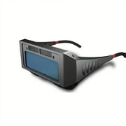 DEXIMRO LCD Welder Glasses Safety Protective Solar Powered Auto Darkening Welding Goggles with Adjustable Shade, 2 Sensors Welder Glasses for TIG MIG MMA Plasma(Black)