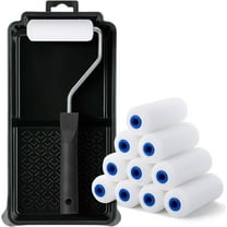 DEXIMRO Microfiber Paint Roller 4 Inch, 12 Pack Small Paint Roller Covers, 10 mm Nap, Mini Paint Roller for Use with All Paints and Stains