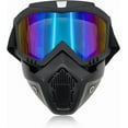thumbnail image 1 of DEXIMRO Motorcycle Goggles, Windproof Dirt Bike Helmet Riding Goggles with Removable Face Mask, Motorcycle Accessories (Colorful), 1 of 6