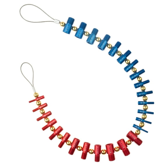 DEXIMRO Bolt Size and Thread Gauge- Thread Pitch Gauge- Nut and Bolt Thread Checker- 26 Male/Female Thread Identifier Gauges - 12 Inch & 14 Metric Sizes