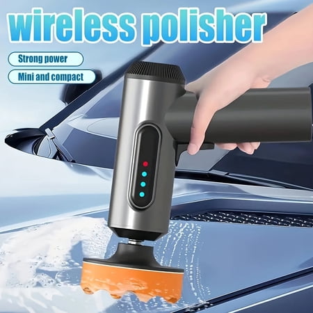 DEXIMRO Portable Car Buffers and Polishers Kit Cordless, Small Polisher Car Detailing Kit, Random Orbital Polisher Buffer, USB Rechargeable Polisher Kit for Waxing, Buffing, Polishing