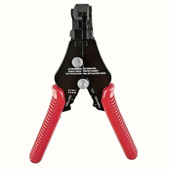 DEXIMRO Self-Adjusting Insulation Wire Stripper for stripping wire from AWG 10-24, 3 in 1 Automatic Wire Stripping Tool/Cutting Pliers Tool, Automatic Strippers with Cutters & Crimper 8"