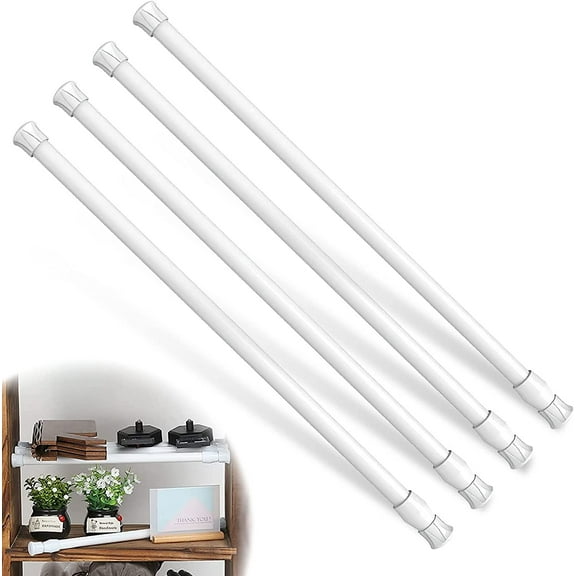 DEXING 4 Pack Window Security Bar, Window Safety Bars, Adjustable Sliding Glass Door Lock, Window Lock Bar for Children Home, Extends from 15.8-27.6 Inches (White)