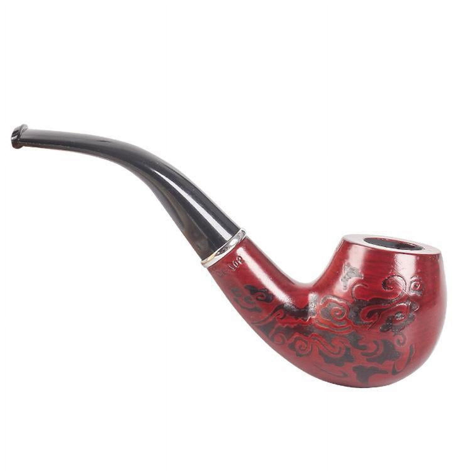 DEXING Tobacco Wood Pipe Durable Smoking Pipe Classic Wooden Enchase