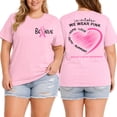 thumbnail image 1 of DEXIO Breast Cancer Plus Size Shirts for Women Ribbon In October We Wear Graphic T-Shirt Short Sleeve Awareness Tops Light Pink 3X, 1 of 9