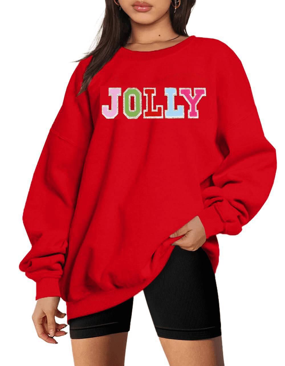 Junora Jolly Printing Christmas Pullover