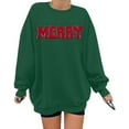 thumbnail image 1 of DEXIO Merry Christmas Sweatshirts for Women Glitter Patch Merry Letter Shirts Oversized Pullover Tops, 1 of 12