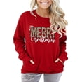 thumbnail image 1 of DEXIO Plus Size Christmas Sweatshirts for Women Merry Christmas Long Sleeve Shirts Crewneck Pullover Tops,5X, 1 of 13